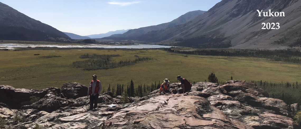 Photo of students doing field work in the Yukon