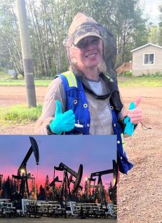 Geoscience graduate at work