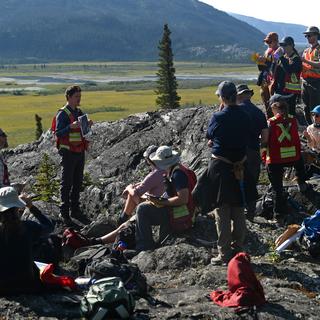 Yukon 2023 students doing geology