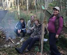 RMOT Students around a camp fire
