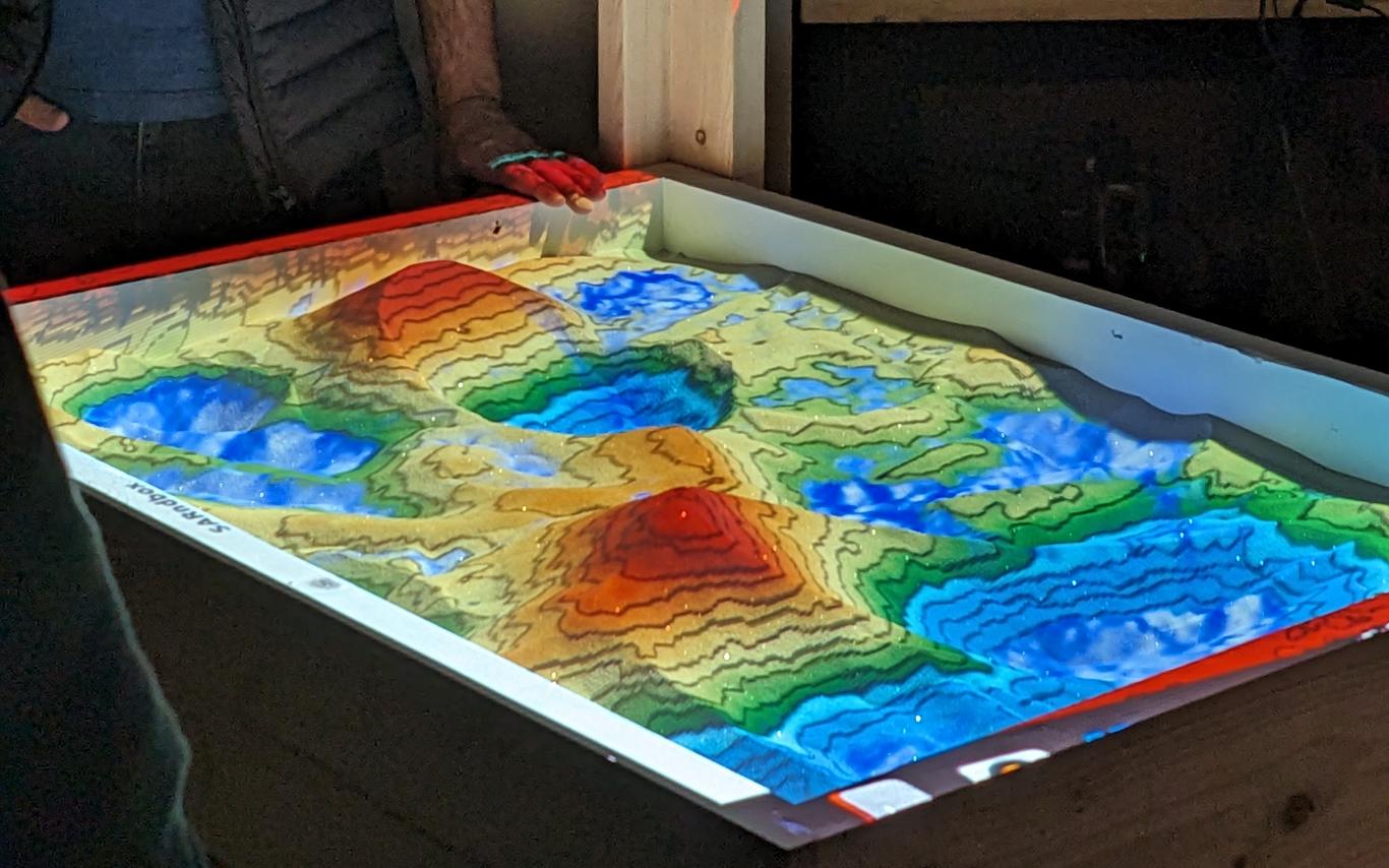 The AR Sandbox in action